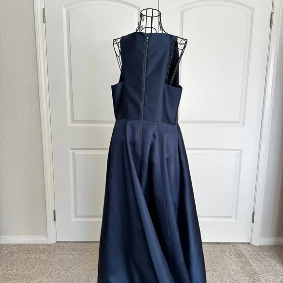 Adrianna Papell Midnight Blue High Low Formal Dress - Picture 5 of 10